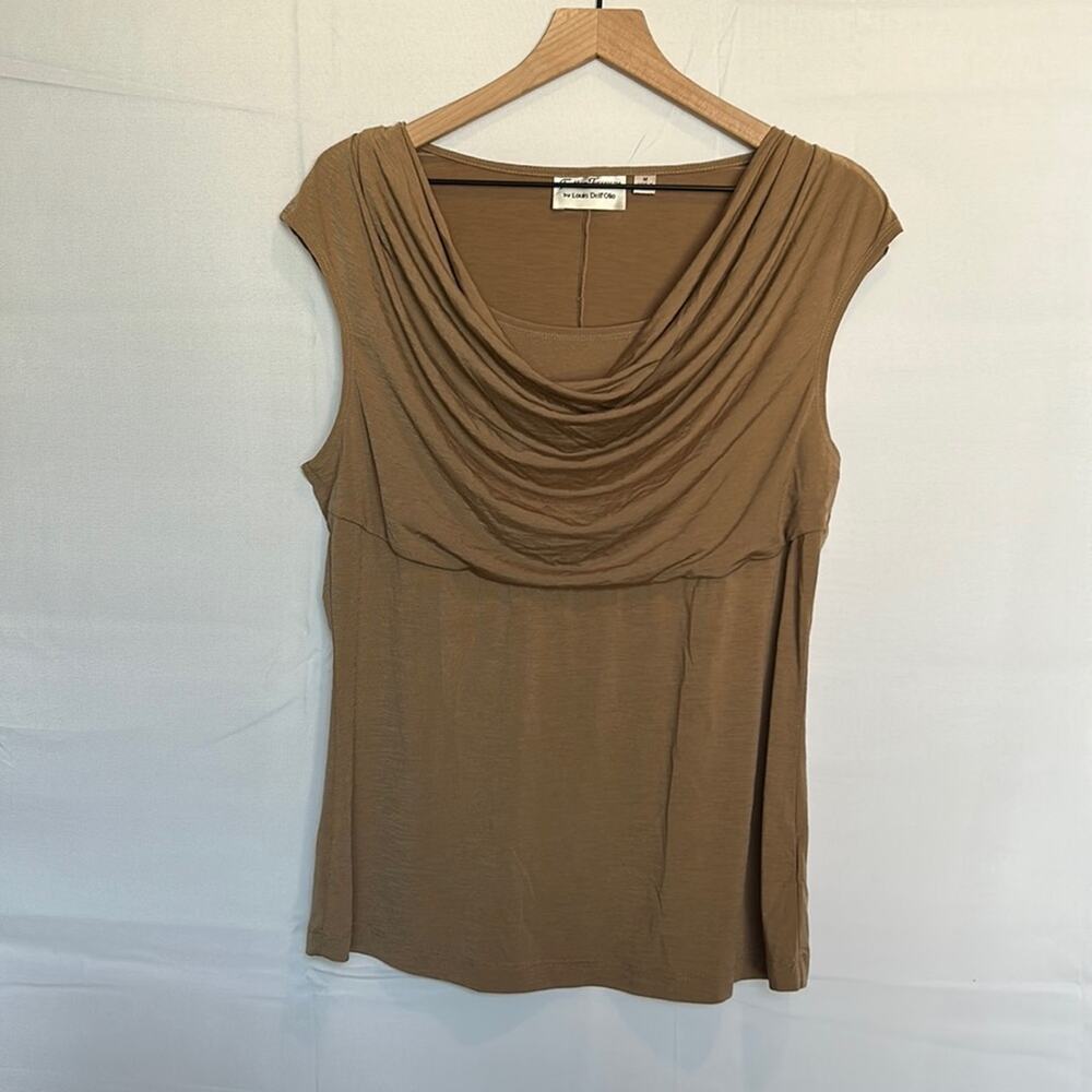 Linea Feather Jersey by Louis Dell’olio Drape Neck Shoulder Top